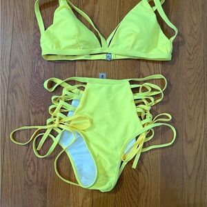 SHEIN Yellow Bikini Set